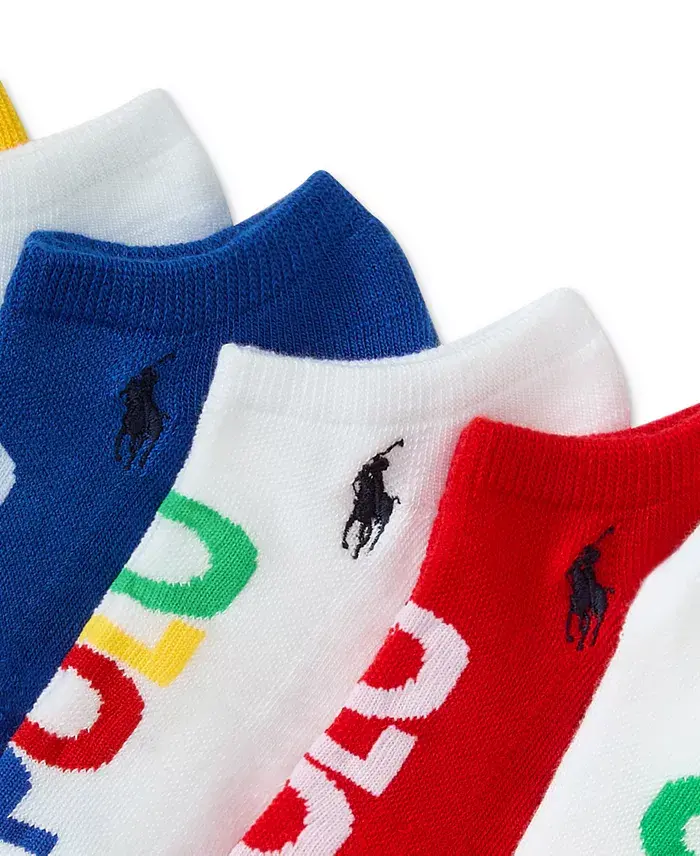Polo Ralph Lauren Women's 6-Pk. Polo Logo Low-Cut Socks Women's Fashion Shoes & Accessories