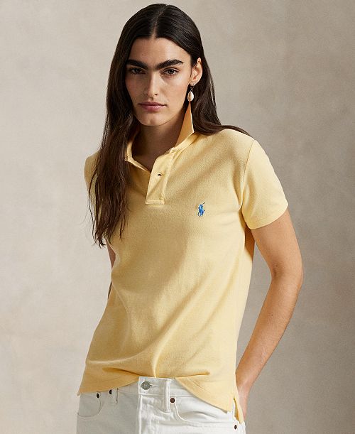 Polo Ralph Lauren Women's Classic-Fit Piqué Polo Shirt Women's Fashion Shoes & Accessories