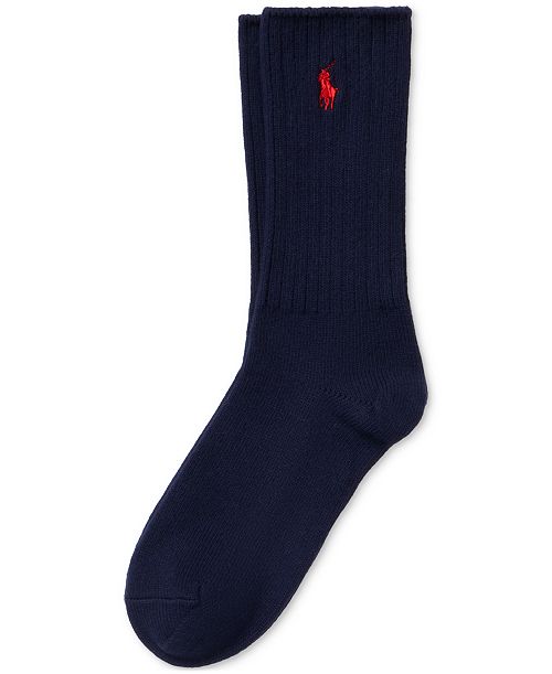 Polo Ralph Lauren Women's Classic Ribbed Crew Socks 79104 Women's Fashion Shoes & Accessories