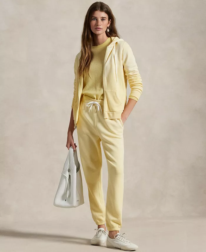 Polo Ralph Lauren Women's Cotton Fleece Full-Zip Hoodie Sweatshirt Women's Fashion Shoes & Accessories