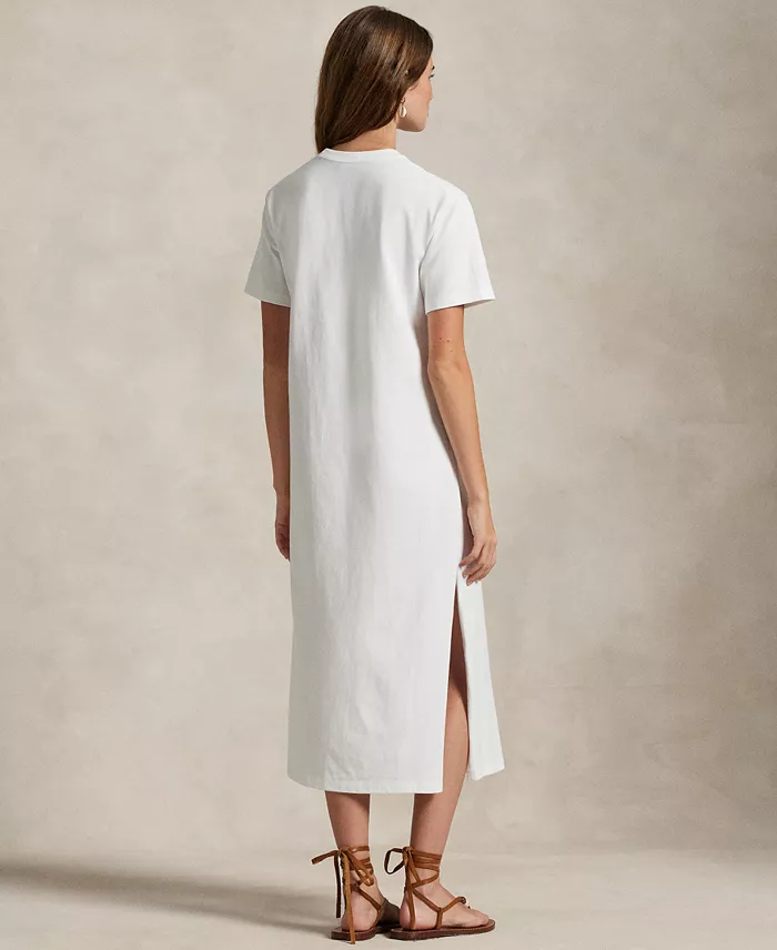 Polo Ralph Lauren Women's Cotton Jersey Tee Dress Women's Fashion Shoes & Accessories