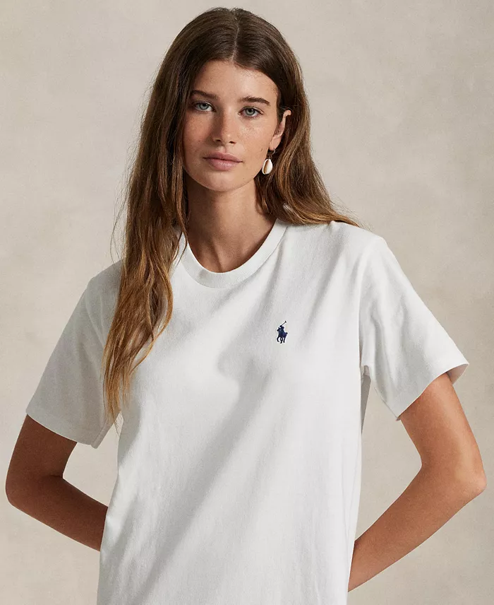 Polo Ralph Lauren Women's Cotton Jersey Tee Dress Women's Fashion Shoes & Accessories