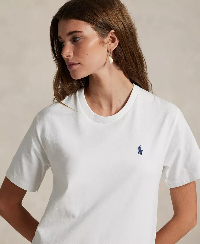 Polo Ralph Lauren Women's Cotton Jersey Tee Dress Women's Fashion Shoes & Accessories