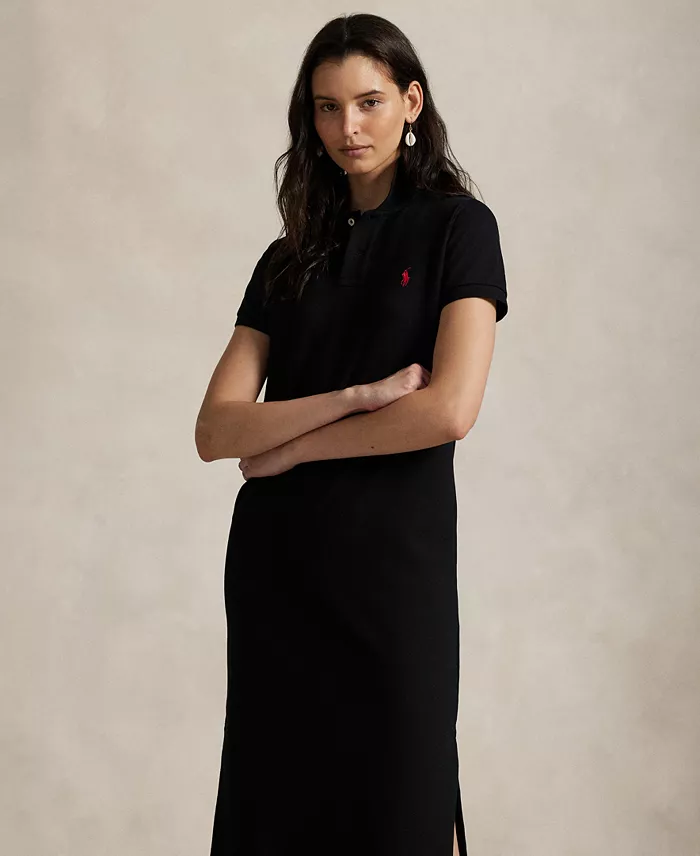 Polo Ralph Lauren Women's Cotton Mesh Polo Dress Women's Fashion Shoes & Accessories