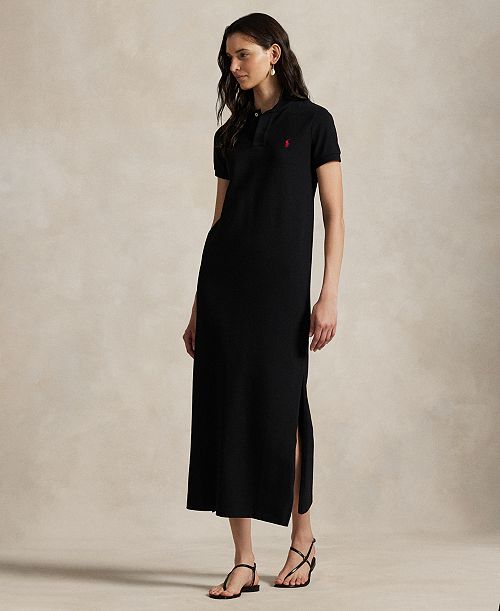 Polo Ralph Lauren Women's Cotton Mesh Polo Dress Women's Fashion Shoes & Accessories