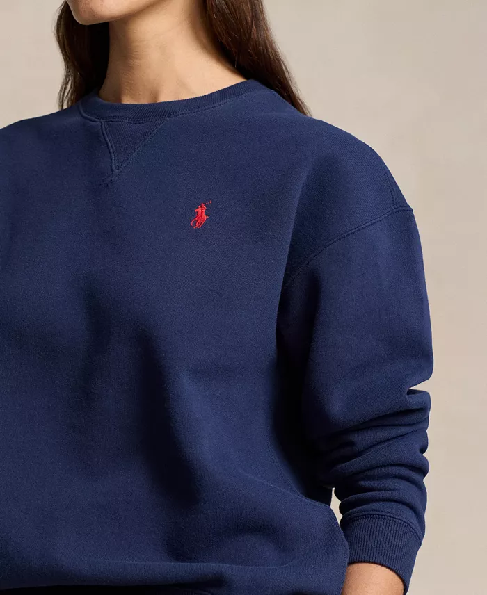 Polo Ralph Lauren Women's Fleece Crewneck Sweatshirt Women's Fashion Shoes & Accessories