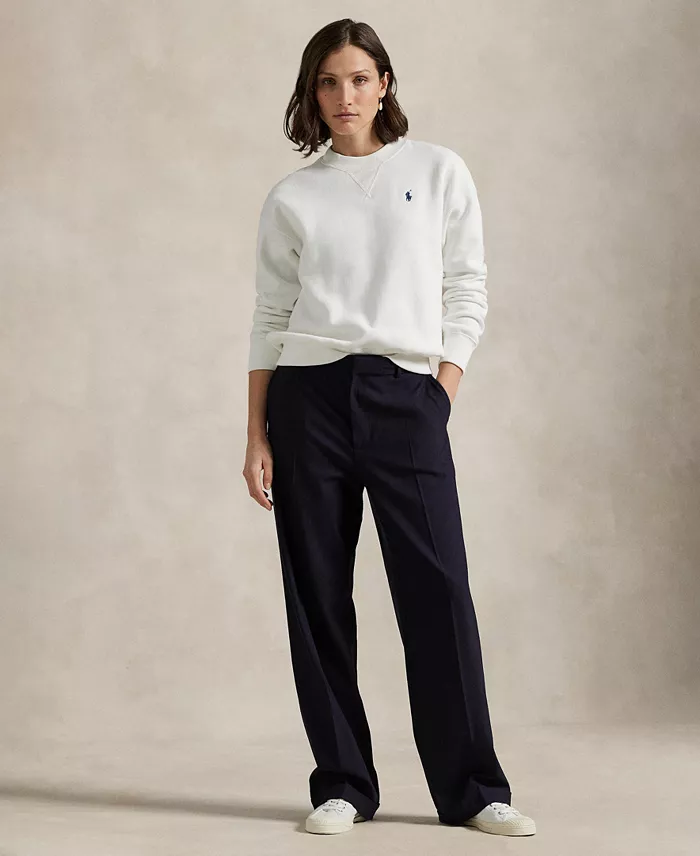 Polo Ralph Lauren Women's Fleece Crewneck Sweatshirt Women's Fashion Shoes & Accessories
