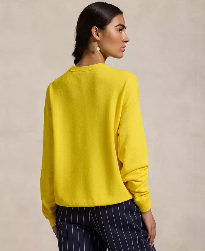 Polo Ralph Lauren Women's Lightweight Fleece Crewneck Pullover Sweatshirt Women's Fashion Shoes & Accessories