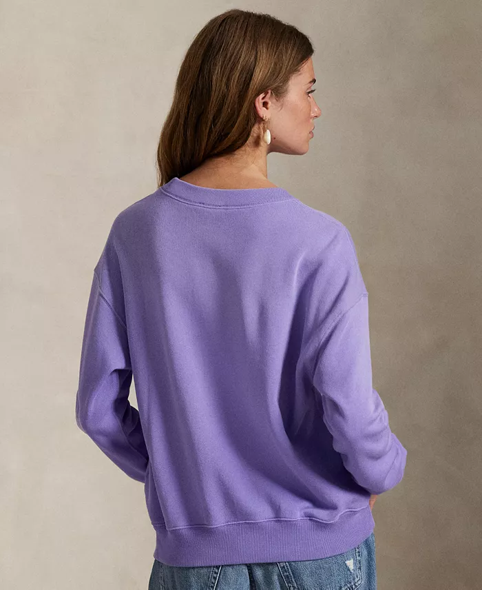 Polo Ralph Lauren Women's Lightweight Fleece Crewneck Sweatshirt Women's Fashion Shoes & Accessories