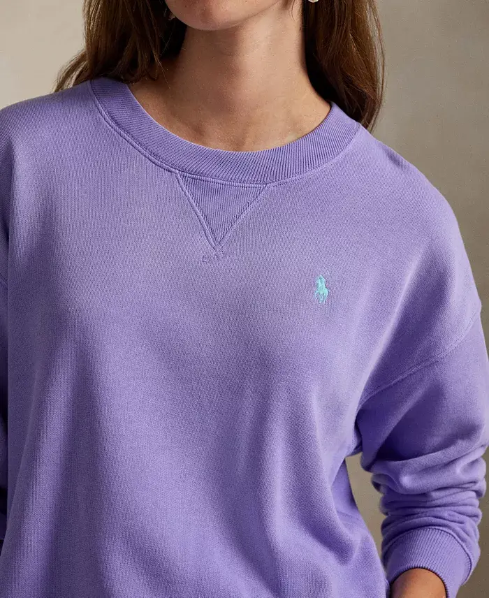 Polo Ralph Lauren Women's Lightweight Fleece Crewneck Sweatshirt Women's Fashion Shoes & Accessories