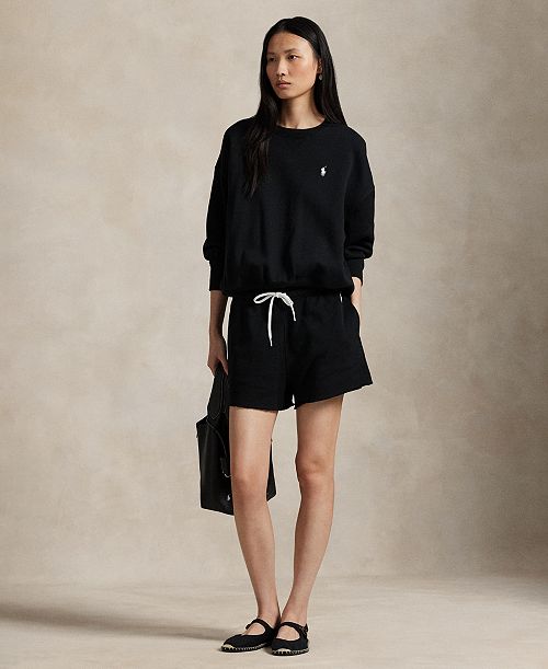 Polo Ralph Lauren Women's Lightweight Fleece Drawstring Shorts Women's Fashion Shoes & Accessories