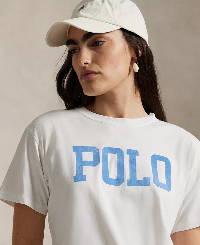 Polo Ralph Lauren Women's Logo Cotton Jersey Crewneck Tee Women's Fashion Shoes & Accessories