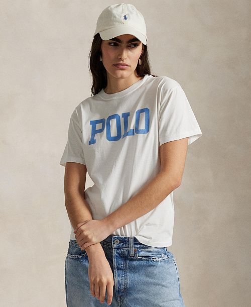 Polo Ralph Lauren Women's Logo Cotton Jersey Crewneck Tee Women's Fashion Shoes & Accessories