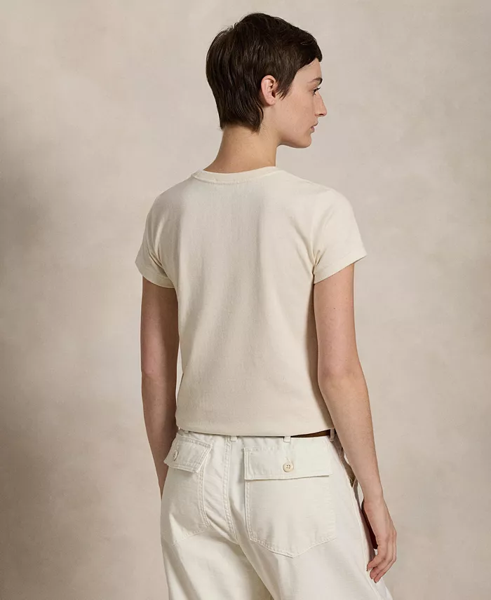 Polo Ralph Lauren Women's Polo Bear Cotton Jersey Tee Women's Fashion Shoes & Accessories