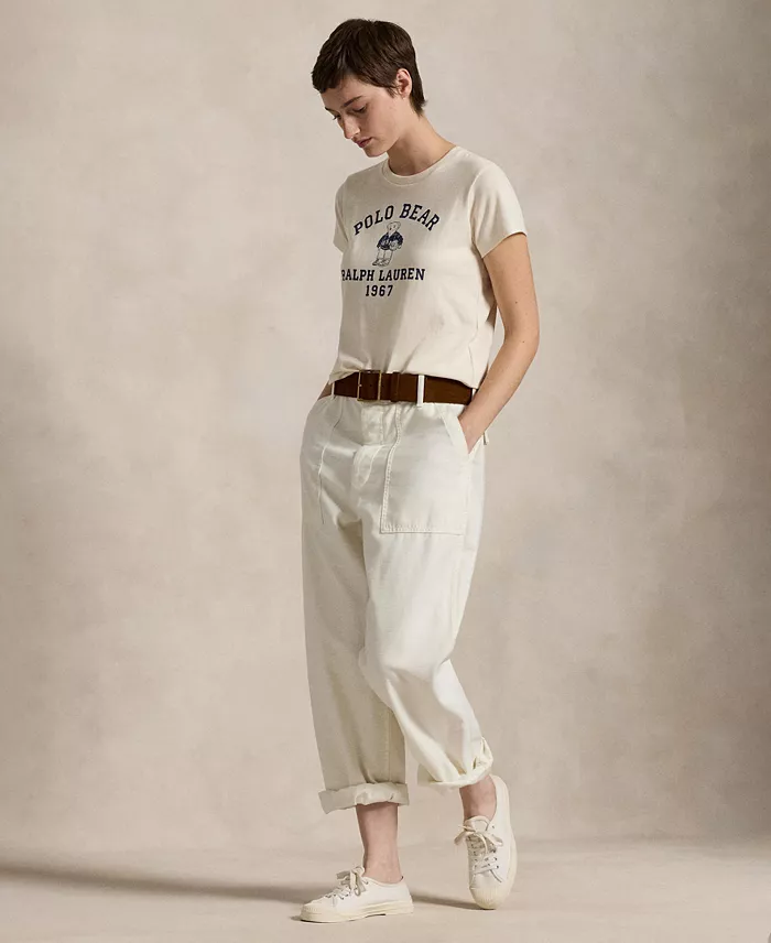 Polo Ralph Lauren Women's Polo Bear Cotton Jersey Tee Women's Fashion Shoes & Accessories