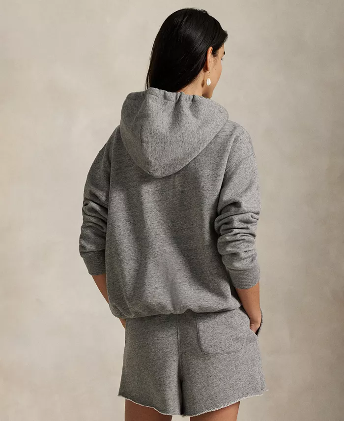 Polo Ralph Lauren Women's Polo Bear Fleece Hoodie Sweatshirt Women's Fashion Shoes & Accessories