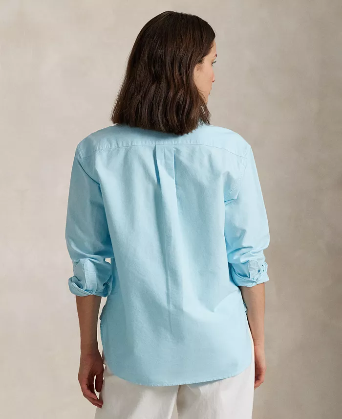 Polo Ralph Lauren Women's Relaxed-Fit Cotton Oxford Shirt Women's Fashion Shoes & Accessories