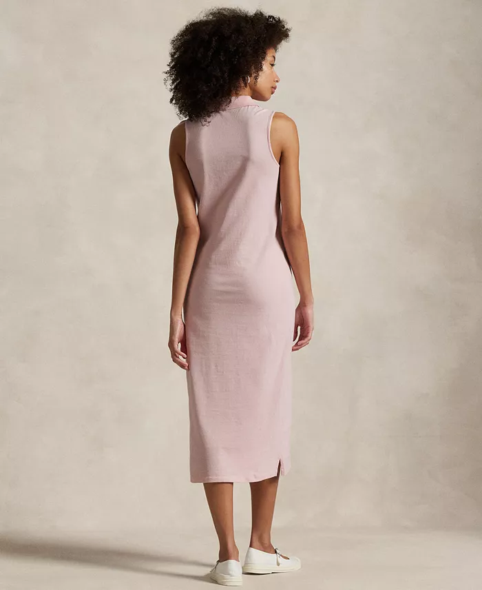 Polo Ralph Lauren Women's Stretch-Cotton Sleeveless Polo Dress Women's Fashion Shoes & Accessories