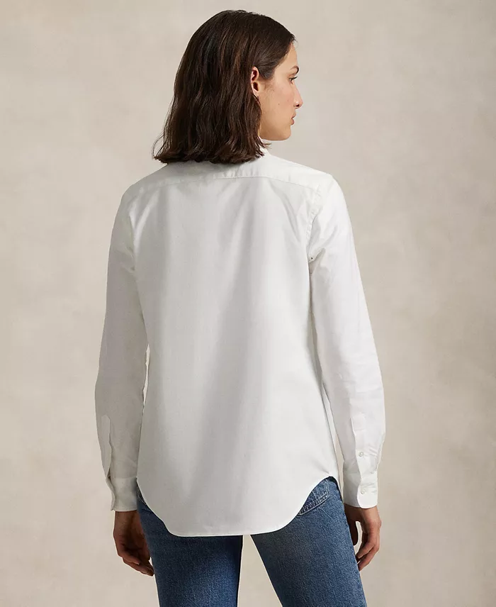 Polo Ralph Lauren Women's Stretch Slim Fit Oxford Shirt Women's Fashion Shoes & Accessories