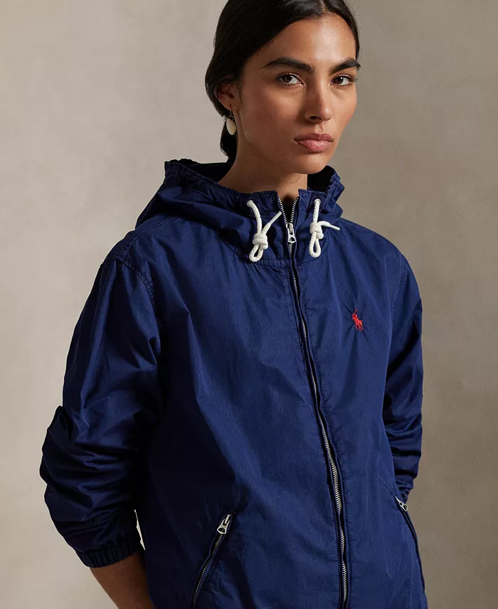 Polo Ralph Lauren Women's Twill Hooded Jacket Women's Fashion Shoes & Accessories