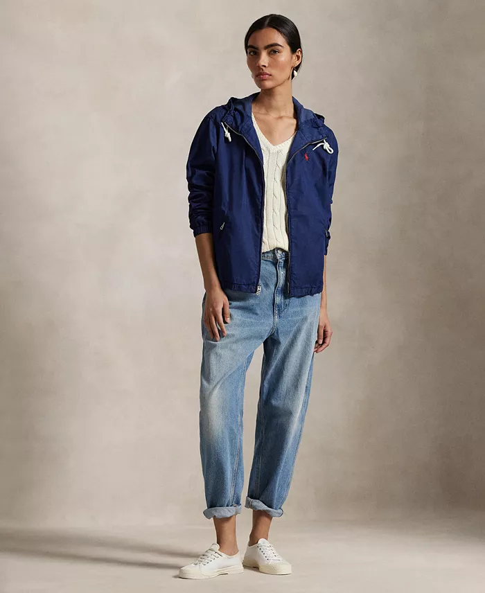 Polo Ralph Lauren Women's Twill Hooded Jacket Women's Fashion Shoes & Accessories