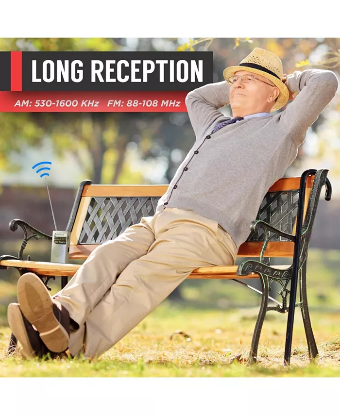 Powerbear Portable Radio: AM/FM Long Range Battery Operated Electronics