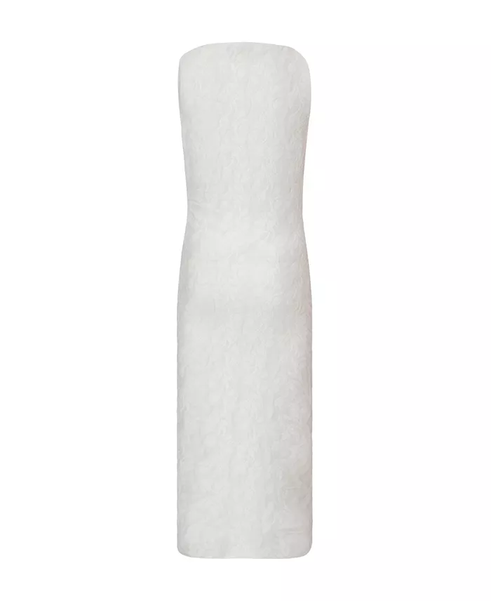 QUIZ Women's Jaquard Maxi Dress With Twist Strap Women's Fashion Shoes & Accessories