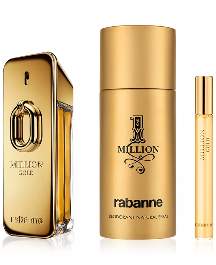 Rabanne Men's 3-Pc. Million Gold Eau De Parfum Intense Gift Set Beauty