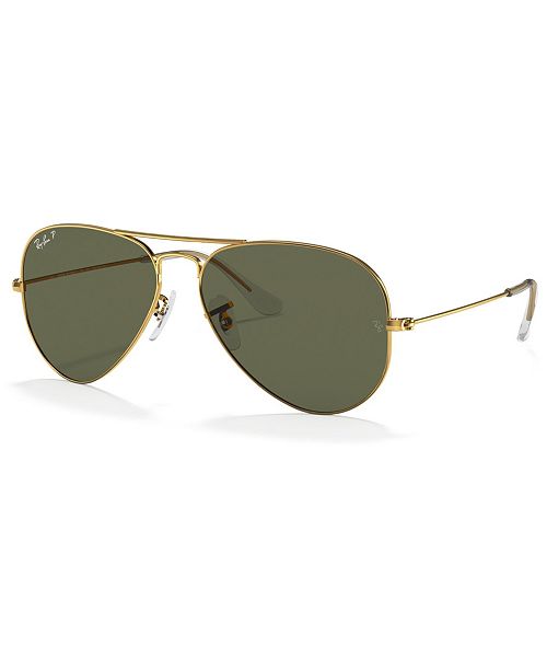 Ray-Ban Unisex Polarized Sunglasses RB3025 AVIATOR CLASSIC Women's Fashion Shoes & Accessories