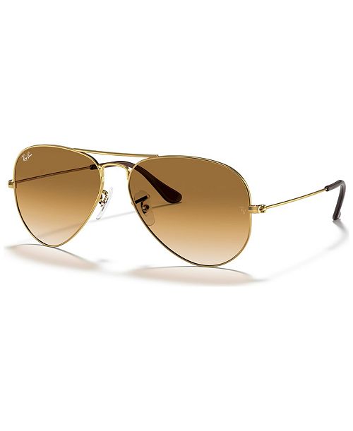 Ray-Ban Unisex Sunglasses RB3025 AVIATOR GRADIENT Women's Fashion Shoes & Accessories