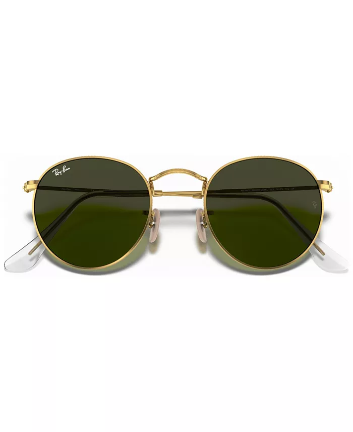 Ray-Ban Unisex Sunglasses RB3447 ROUND METAL Women's Fashion Shoes & Accessories