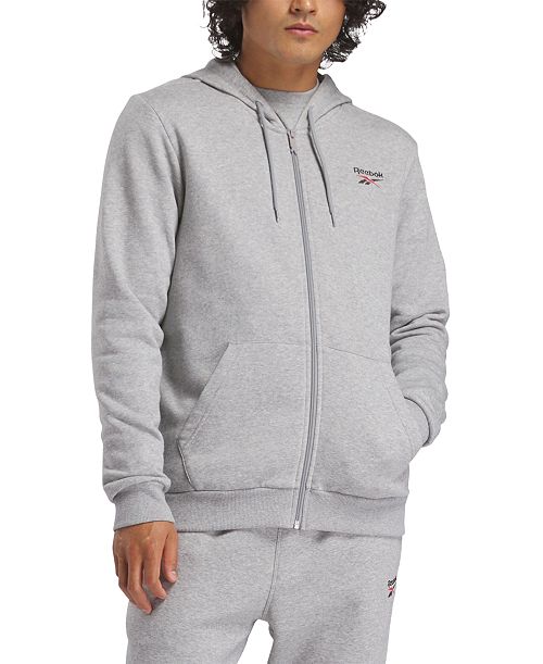Reebok Men's Zip Front Long Sleeve Hoodie Men's Fashion & Accessories
