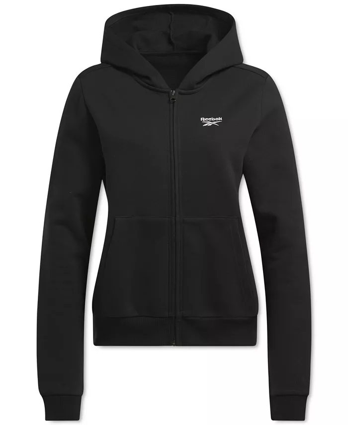 Reebok Women's Identity Small Logo Full Zip Hoodie Women's Fashion Shoes & Accessories