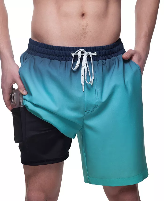 Rokka&Rolla Men's 7" Compression Liner Stretch Swim Trunks UPF 50+ Men's Fashion & Accessories