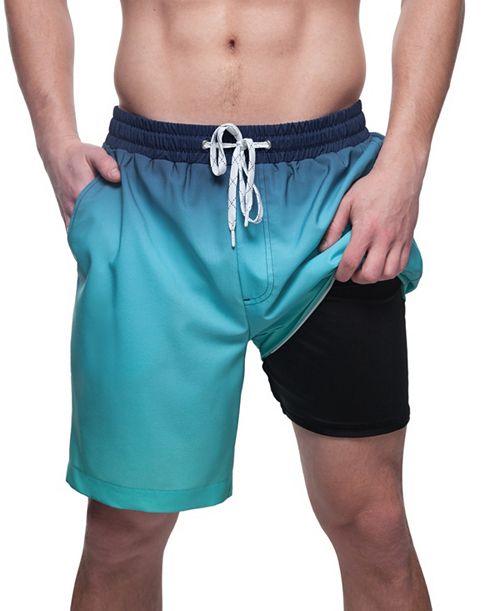 Rokka&Rolla Men's 7" Compression Liner Stretch Swim Trunks UPF 50+ Men's Fashion & Accessories