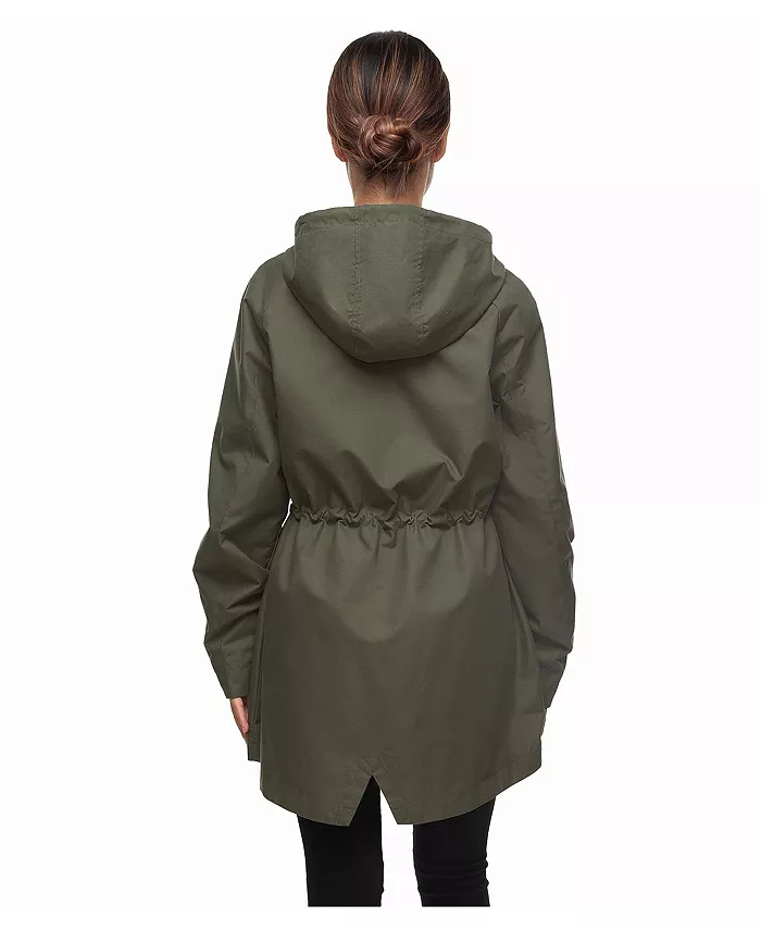 Rokka&Rolla Women's Hooded Anorak Trench Coat Women's Fashion Shoes & Accessories