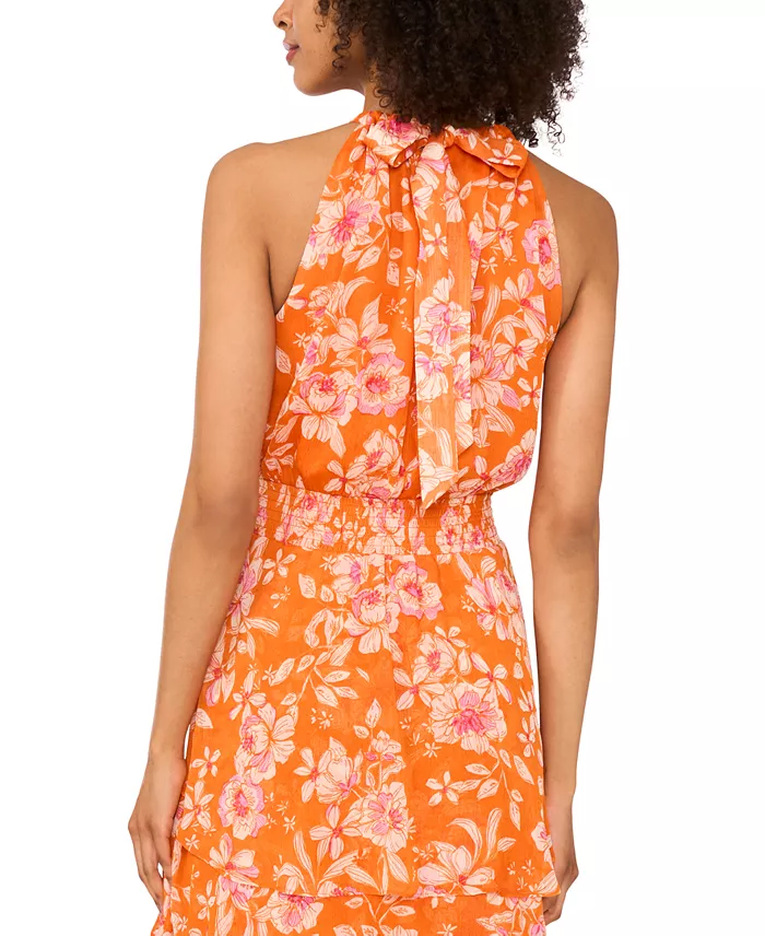 Sam & Jess Women's Floral-Print Maxi Halter Dress Women's Fashion Shoes & Accessories