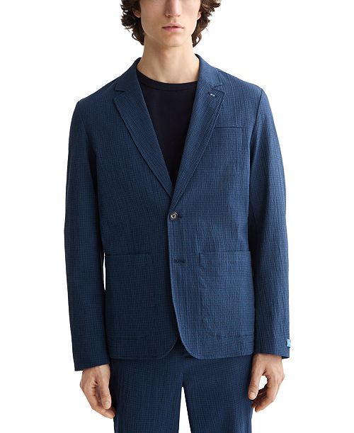 SCOTCH & SODA Men's Relaxed Fit Unconstructed Seersucker Blazer Men's Fashion & Accessories