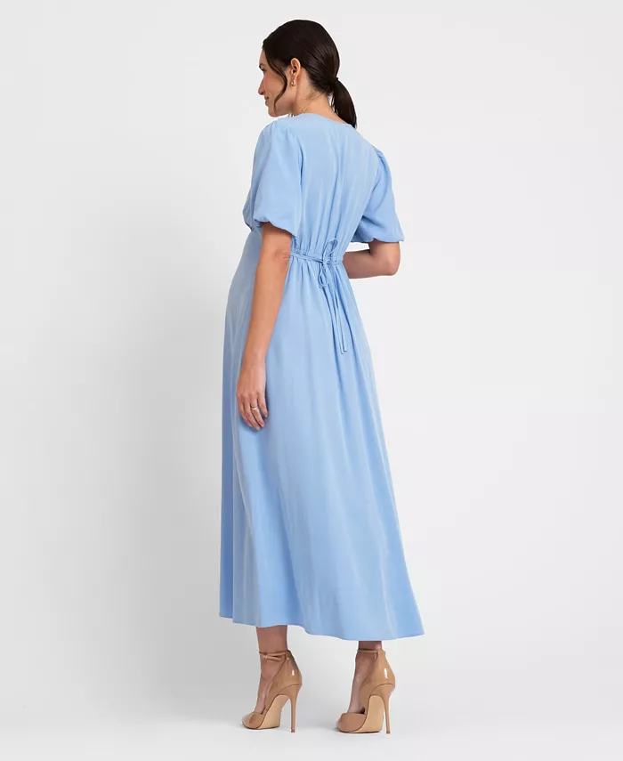 Seraphine Women's Maternity Button Through V-Neck Dress Women's Fashion Shoes & Accessories