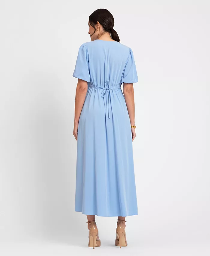 Seraphine Women's Maternity Button Through V-Neck Dress Women's Fashion Shoes & Accessories