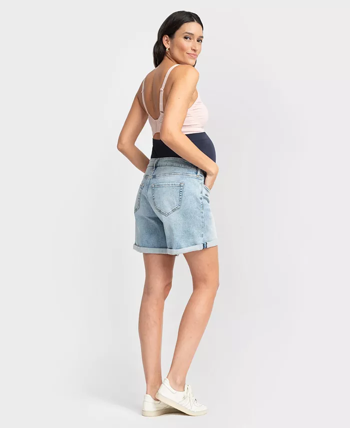 Seraphine Women's Maternity Denim Shorts Women's Fashion Shoes & Accessories
