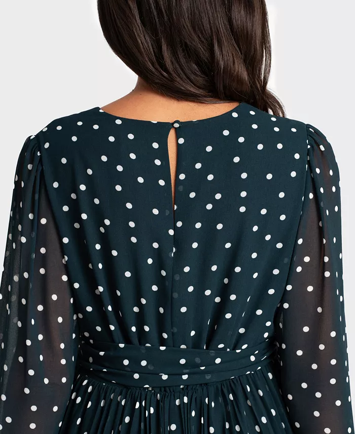 Seraphine Women's Maternity Pleated Spot Dress Women's Fashion Shoes & Accessories