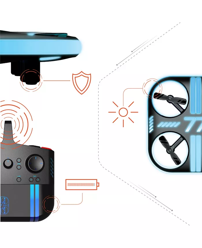 Sharper Image Lumo Stunt Remote Control Glow Drone All Toys