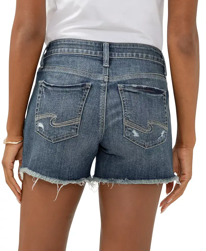 Silver Jeans Co. Women's Suki Mid-Rise Denim Shorts Juniors'