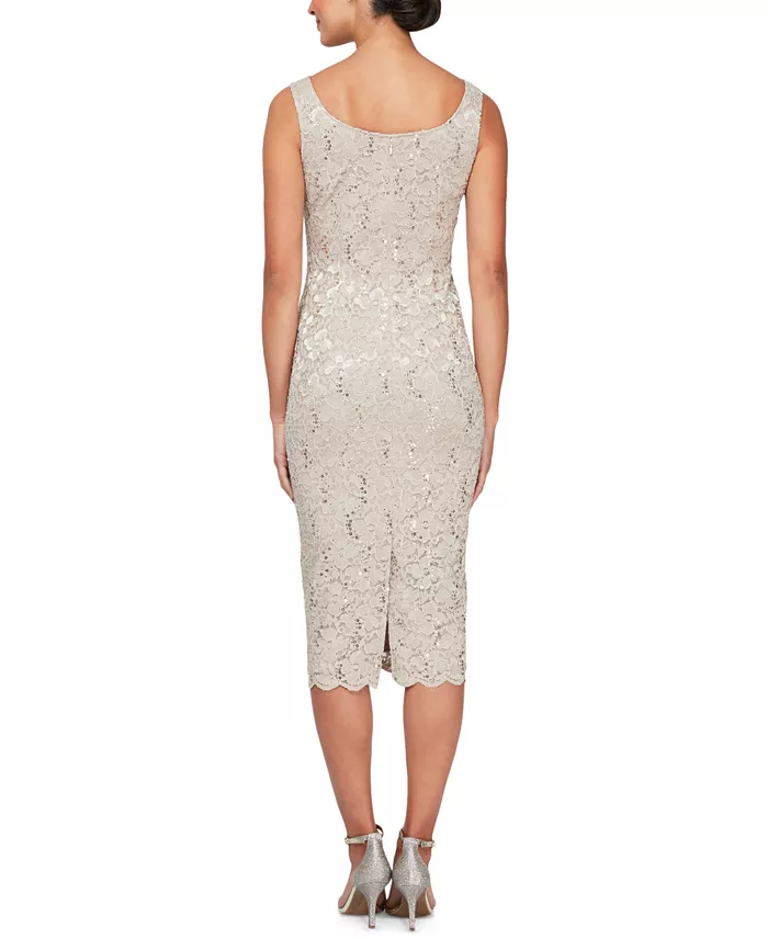 SL Fashions 2-Pc. Lace Jacket & Midi Dress Set Women's Fashion Shoes & Accessories