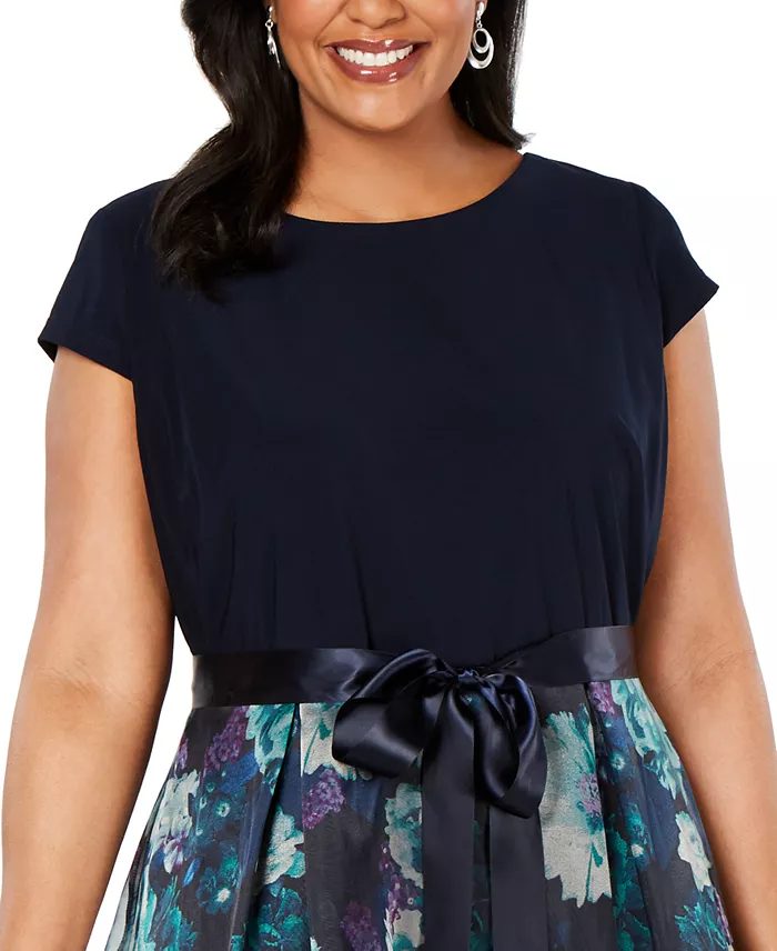 SL Fashions Plus Size Floral-Skirt Gown Women's Fashion Shoes & Accessories