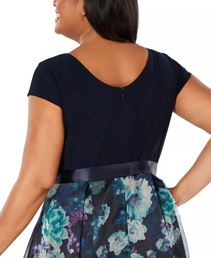 SL Fashions Plus Size Floral-Skirt Gown Women's Fashion Shoes & Accessories