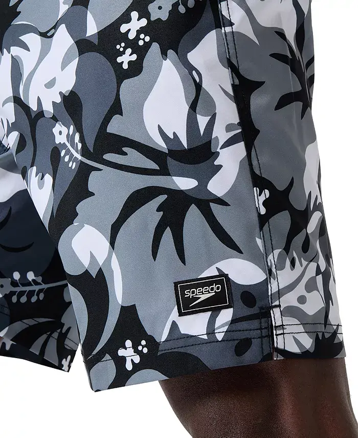 Speedo Men's Bondi Basin Comfort Stretch Printed 9" Boardshorts Men's Fashion & Accessories