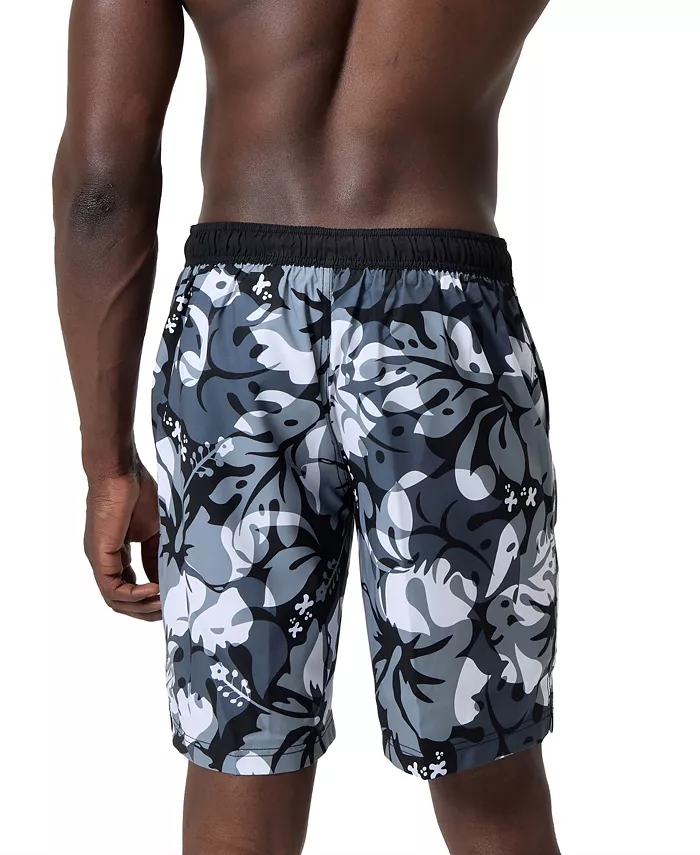 Speedo Men's Bondi Basin Comfort Stretch Printed 9" Boardshorts Men's Fashion & Accessories