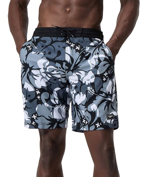 Speedo Men's Bondi Basin Comfort Stretch Printed 9" Boardshorts Men's Fashion & Accessories
